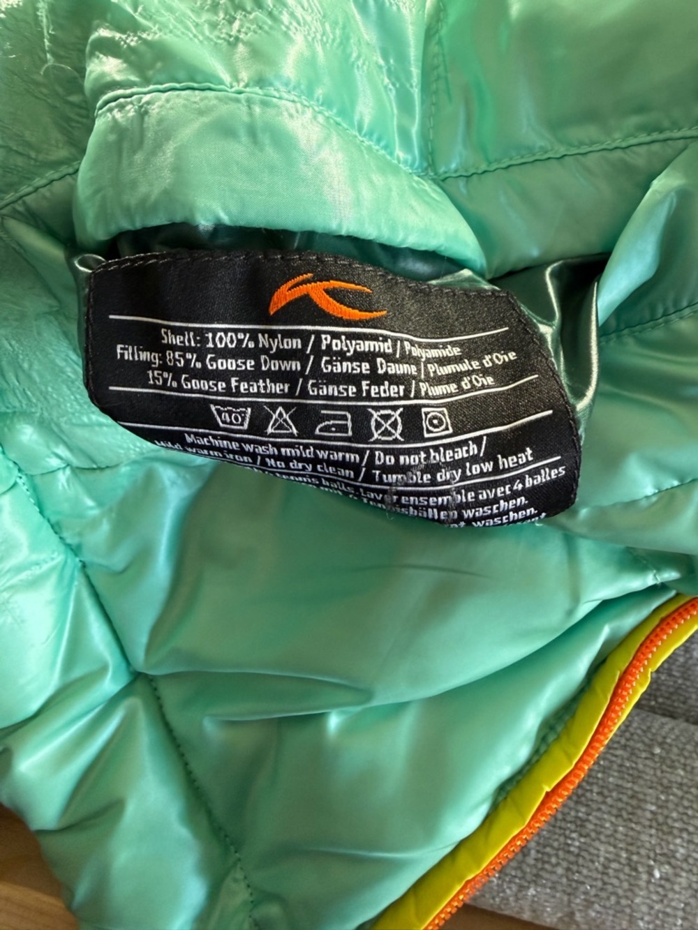 KJUS "Nahla" down filled shiny luxury goose down reversible puffer ski jacket XL - Picture 9 of 14